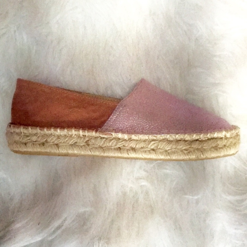 Craie Pink Metallic Flat Espadrille